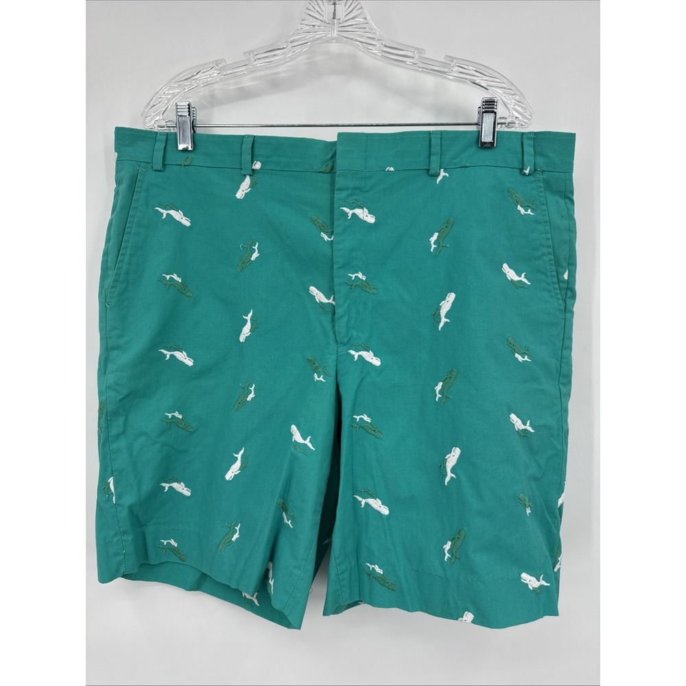 Cregos Vintage Men's Whale Chino‎ Shorts Size 40 Blue Green